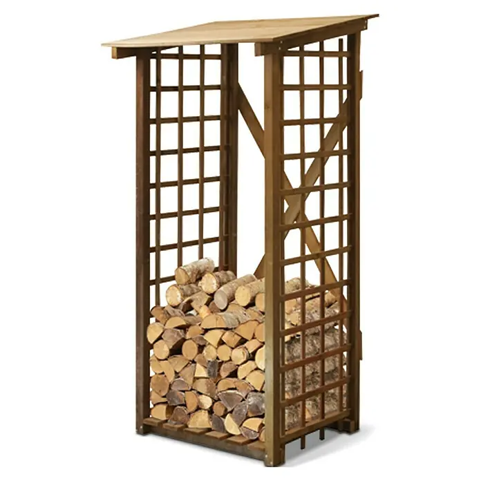 Kaminholzregal Eifel - 80 x 100 x 190 cm, Holz