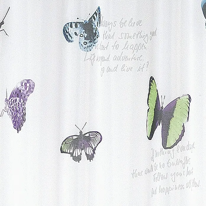 FREUNDIN HOME COLLECTION Summer Breeze Schlaufenschal - 140 x 255 cm, Bunt, Schmetterlinge, 100 % Polyester - Detailaufnahme