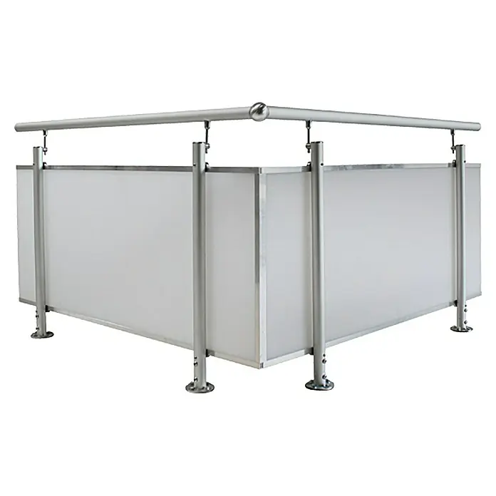 Treba Frewa Geländer-Set AF4 - Bodenmontage, Aluminium, Material Füllung: Acrylglas satiniert, Länge: 1.500 mm