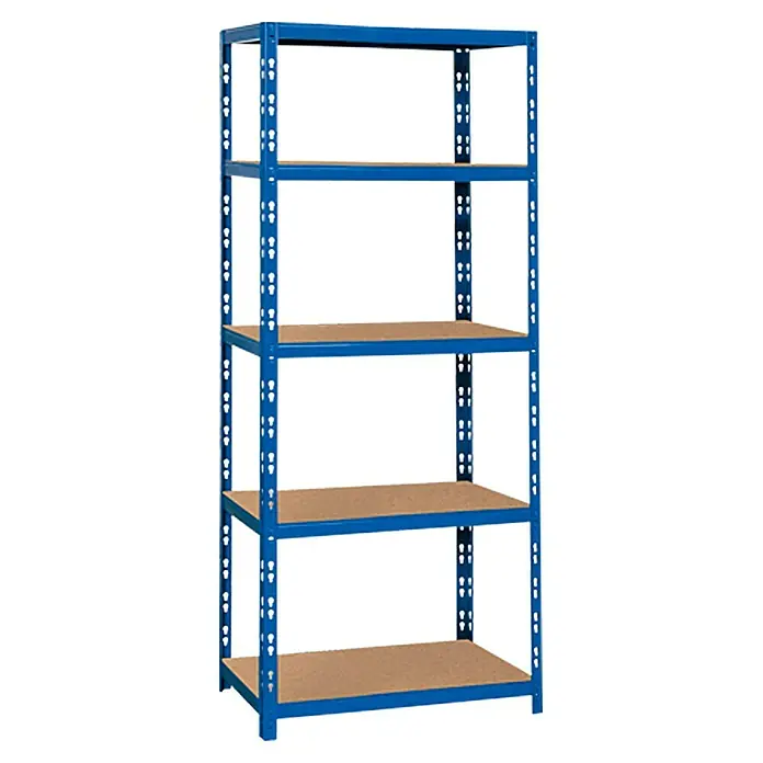 Regalux Metalni regal za teški teret M - 50 x 60 x 180 cm, Nosivost: 290 kg/polica, Uticanje - Pogled s lijeve strane