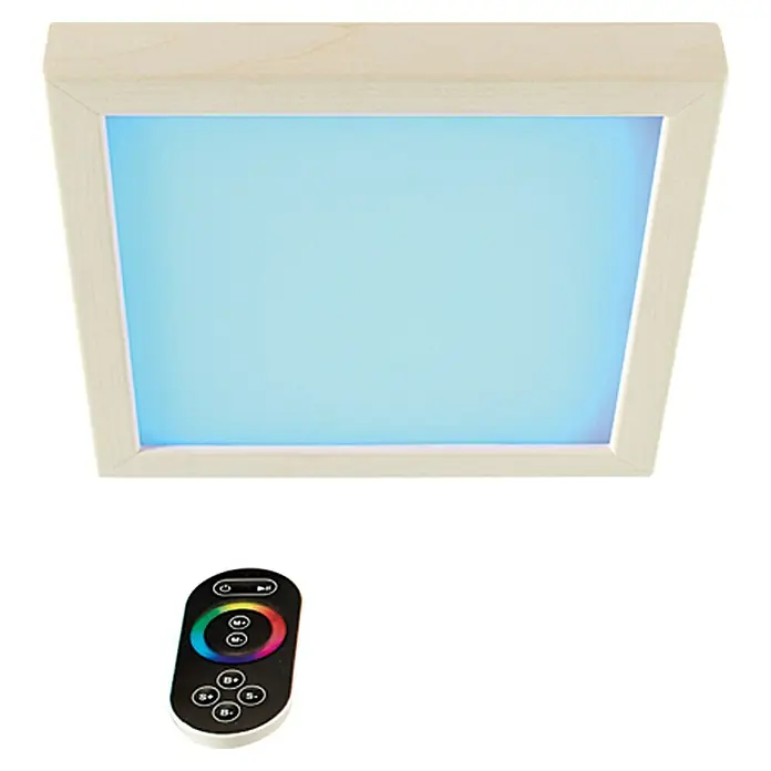 Karibu LED-Farblichtanwendung Premium - Geeignet für: Bis 6 m² Raum, 7 einstellbare Farben - Ansicht von oben