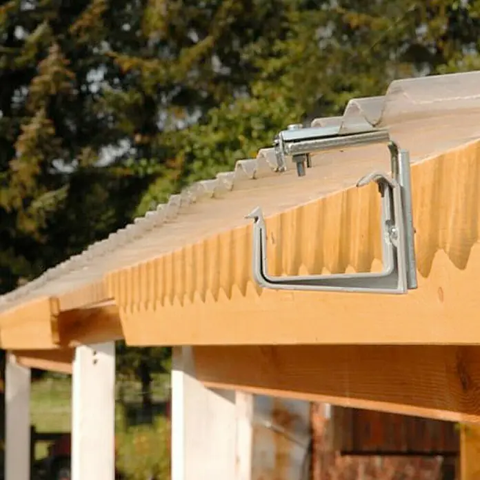 Marley Wellplattenhalter - 2 Stk., Metall - Vorderansicht