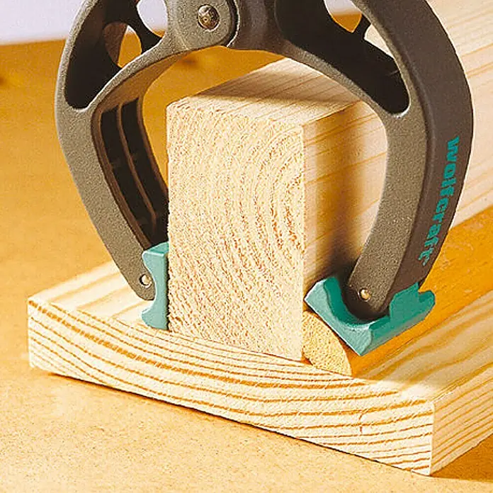 Wolfcraft Federzwinge FZ 60 - Spannweite: 60 mm, Kunststoff - Anwendungsbeispiel