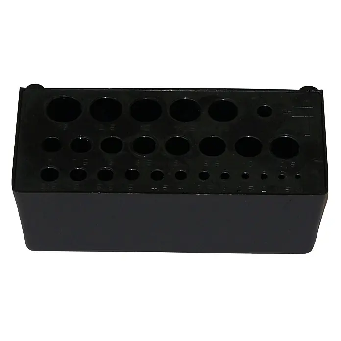 Küpper Bohrerdepot - Passend für: Küpper Stahlblech-Lochwand, 26 Löcher (1 - 13 mm) - Vorderansicht