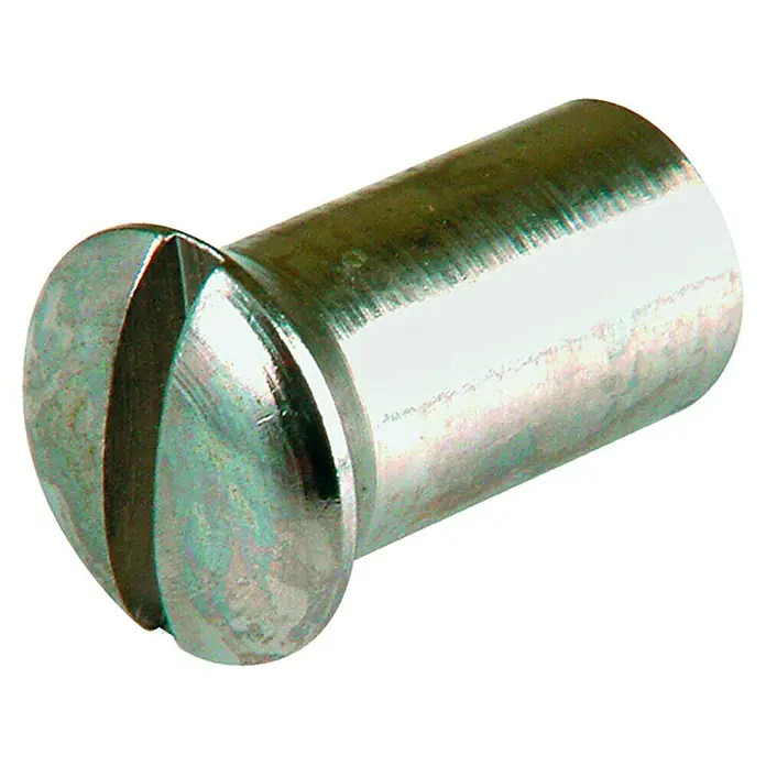Stabilit Hülsenmutter - M4, Vernickelt, 4 Stk. - Ansicht von oben
