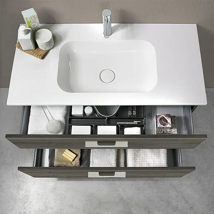 Camargue Aurinia Einbauwaschbecken - 102 x 49 cm, Mineralguss, Weiß