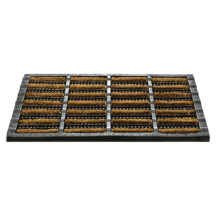Deurmat Mudbuster - Materiaalmix, Zwart/Naturel, 60 x 40 cm, 70% Kokosnoot, 30% Rubber