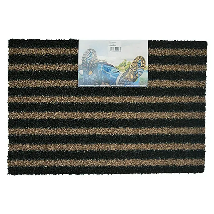 Fußmatte Dimension - Stripes, Beige/Schwarz, 60 x 40 cm