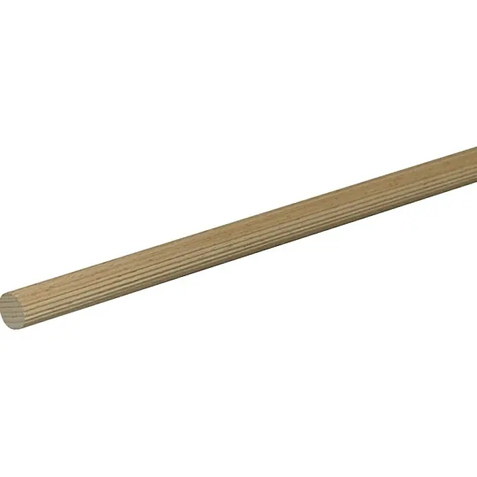 Profiles and more Rundstab - Buche, Durchmesser: 18 mm, Länge: 1 m, Gerillt - Linke Seitenansicht