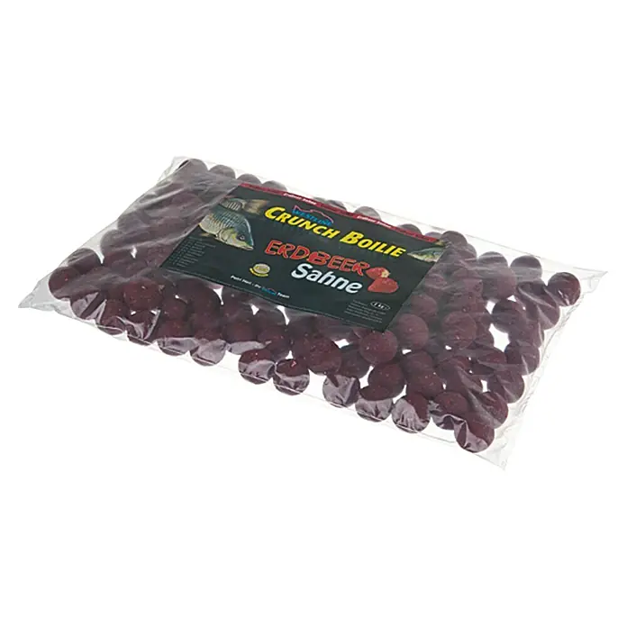 Westline Crunch Boilie - Aardbeien met slagroom, Diameter: 18 mm, 1 kg