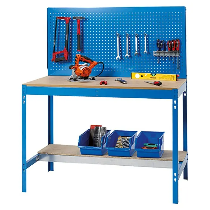 Simonrack Simonwork Banco de trabajo BT2 - L x An x Al: 61 x 121 x 144,5 cm, Número de cajones: 0 ud., Azul