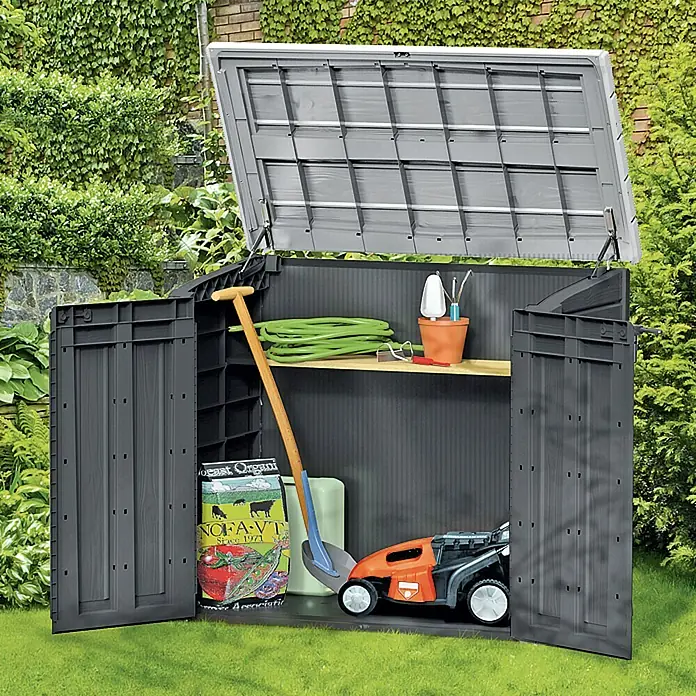 Keter Aufbewahrungsbox Store it out Max - L x B x H: 145,5 x 82 x 125 cm, Kunststoff, Anthrazit/Grau