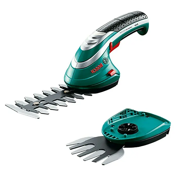 Bosch ISIO Akumulatorske škare za travu i grmove - 3,6 V, Litij-ionska, 1,5 Ah, 1 baterija, Širina noža: 8 cm, Vrijeme rada akumulatora: 50 min