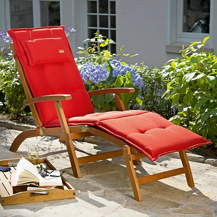 Sunfun Diana Tumbona - 170 x 60 x 90 cm, Madera, Marrón natural