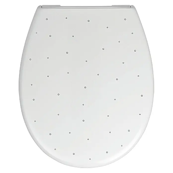 Poseidon WC daska Como Diamond - Samospuštajuća, Duroplast, Bijele boje - Pogled sprijeda