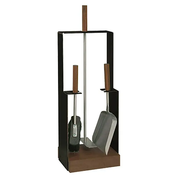 Lienbacher Kamingarnitur - 3 -tlg., Schwarz, Höhe: 62 cm - Vorderansicht