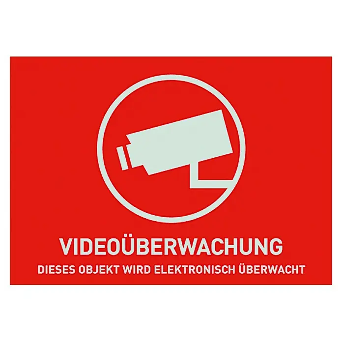 Abus Aufkleber Videoüberwachung - 148 x 105 mm - Vorderansicht