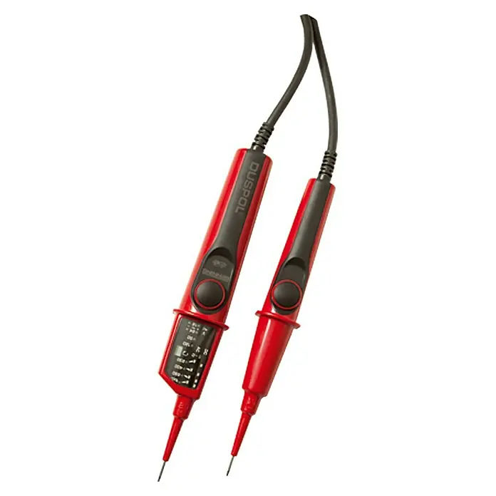 Benning Spannungsprüfer Duspol analog - 12/24/50/120/230/400/690/1.000 V, 2-polig, Schwarz, Rot