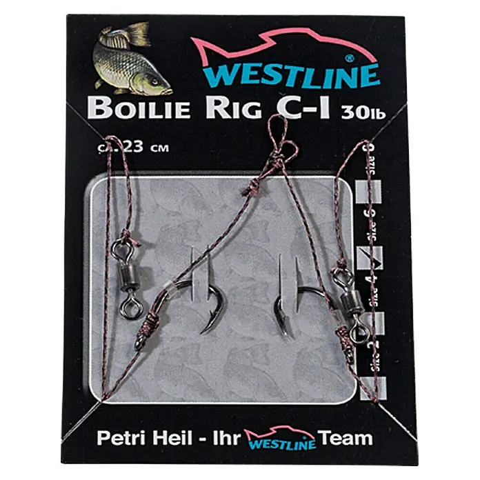 Westline Boilie Rig C-I - Größe: 6, Mit Widerhaken, Länge: 23 cm, 2 Stk.