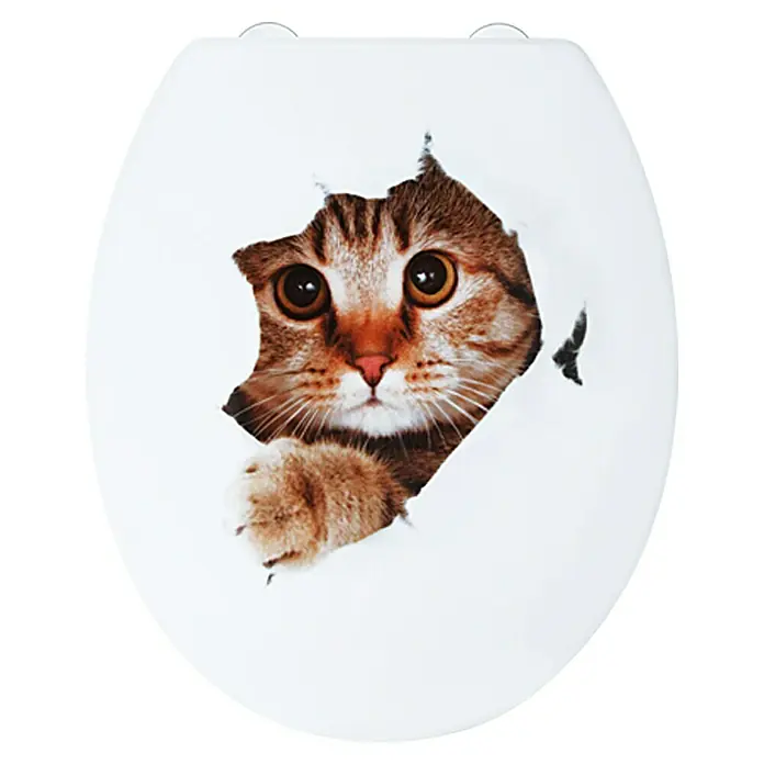 Poseidon WC daska Kittycat - Samospuštajuća, Duroplast, Bijele boje