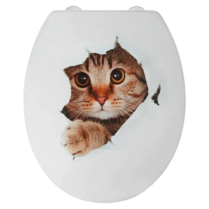 Poseidon WC daska Kittycat - Samospuštajuća, Duroplast, Bijele boje