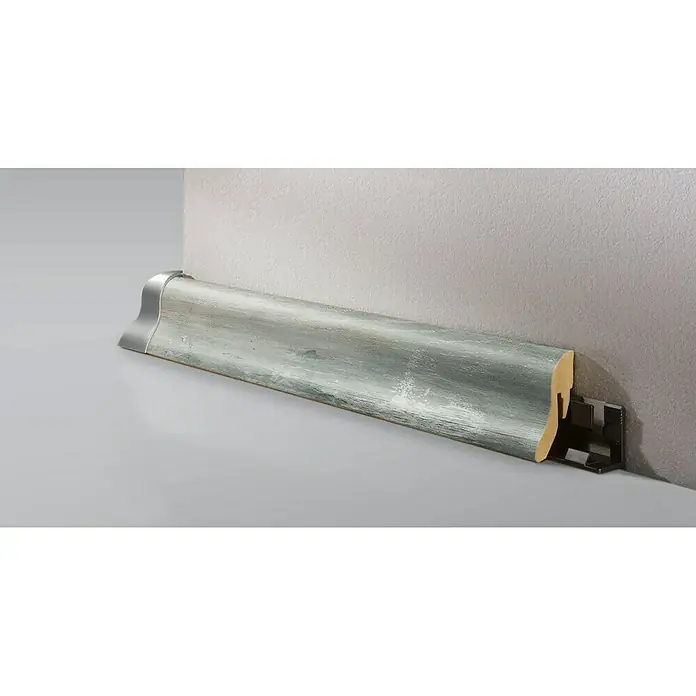 LOGOCLIC Podna kutna lajsna K40 hrast Serra - 2,6 m x 22 mm x 40 mm, Vitičasti oblik - Živopisni prikaz