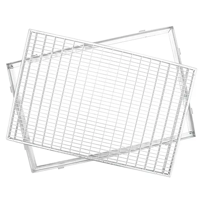 ACO Gitterrost mit Zarge - 80 x 50 cm, Maschenweite: 30/10 mm - Ansicht von oben
