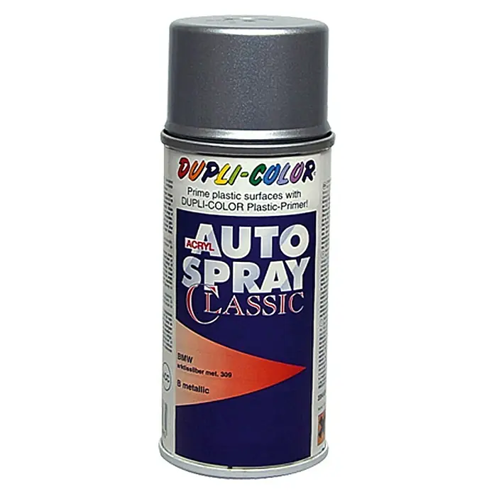 Dupli-Color Acryl-Autospray Classic - BMW, Arktiksilber Metallic, 150 ml - Vorderansicht