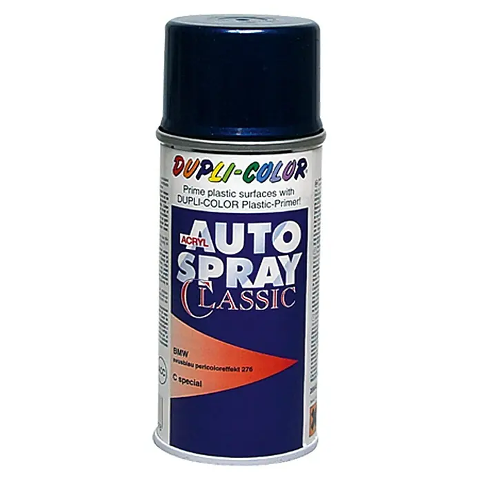 Dupli-Color Acryl-Autospray Classic - BMW, Avusblau Perlcoloreffekt, 150 ml - Vorderansicht