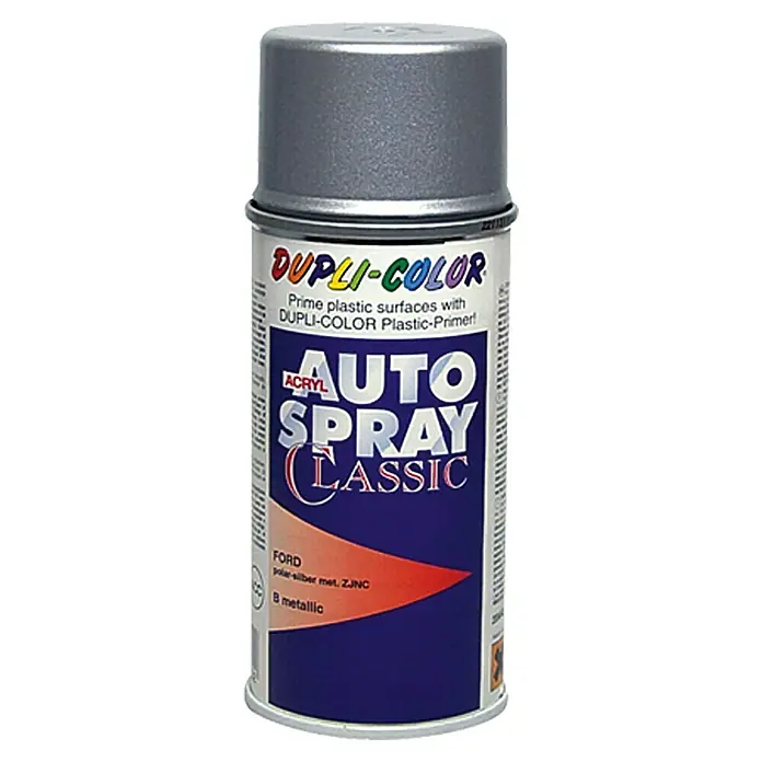 Dupli-Color Acryl-Autospray Classic - Ford, Polarsilber Metallic, 150 ml - Vorderansicht