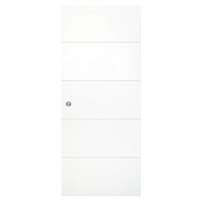 Kilsgaard Holzschiebetür Lines - 935 x 2.050 mm, Weiß, Mittellage: Wabe - Vorderansicht