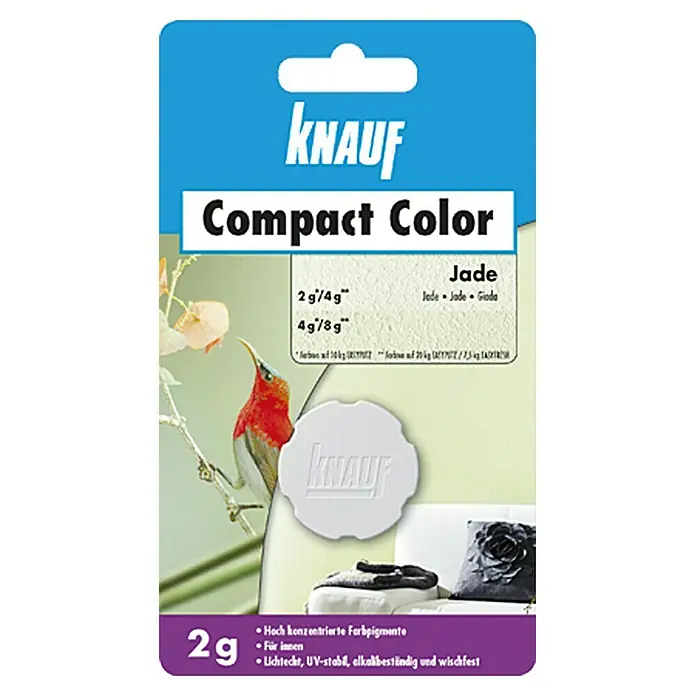 Knauf Putz-Abtönfarbe Compact Color - Jade, 2 g - Vorderansicht