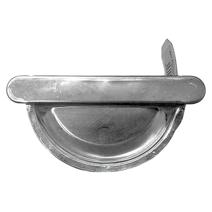 Sarei Rinnenendstück Rechts - Nennweite: 100 mm, Ausführung: Rechts, Aluminium - Vorderansicht