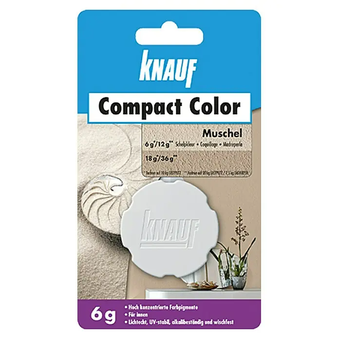 Knauf Putz-Abtönfarbe Compact Color - Muschel, 6 g - Vorderansicht