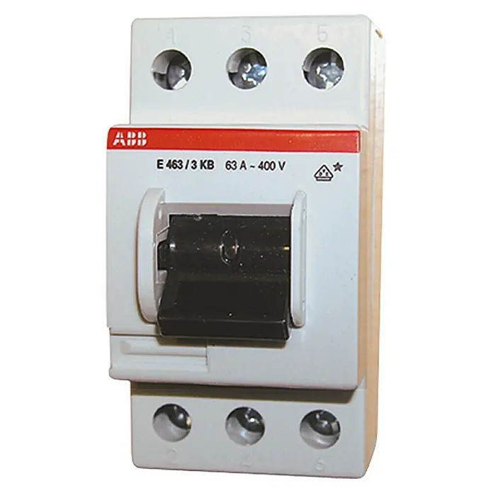 ABB Hauptschalter 463/3KB - 230/400 V, 63 A, 3-polig - Vorderansicht