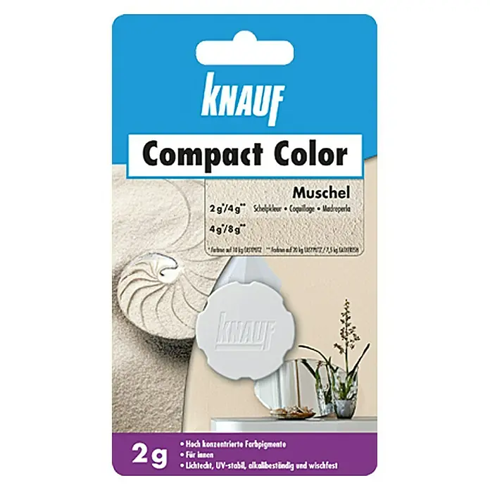 Knauf Putz-Abtönfarbe Compact Color - Muschel, 2 g - Vorderansicht
