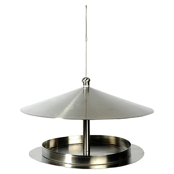 Dobar Vogelhaus Silberglanz - Durchmesser: 29 cm, Höhe: 19,5 cm, Silber, Edelstahl