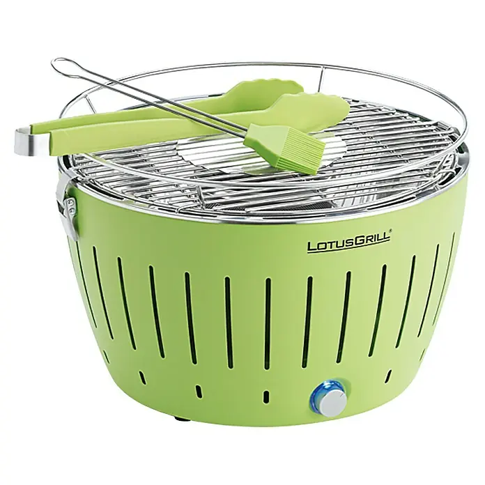 LotusGrill Raucharmer Holzkohlegrill - Limettengrün, Hauptgrillfläche: Ø 34 cm