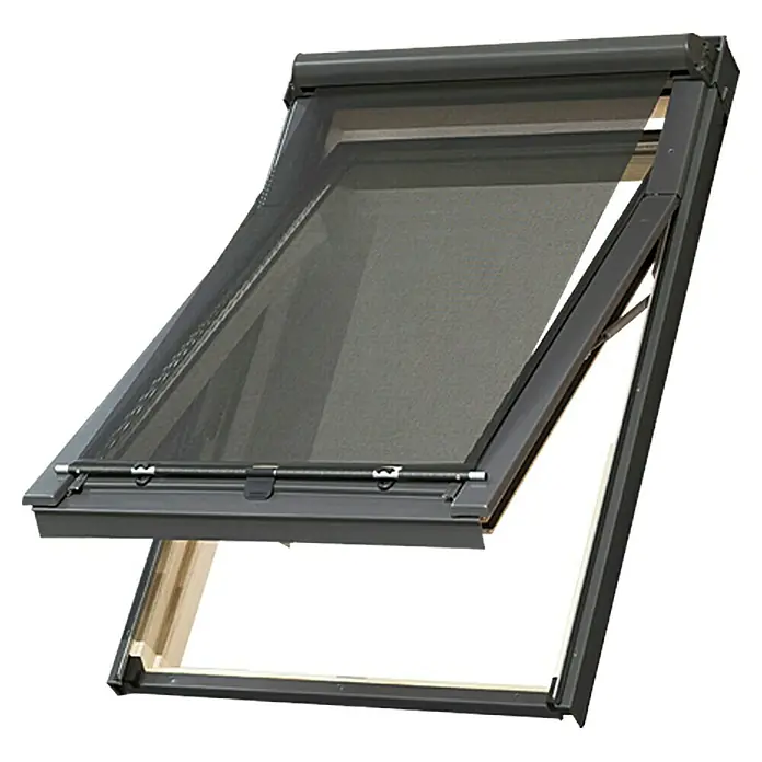 Rolo zavjesa za krovni prozor - Namijenjeno za: Krovne prozore Solid Elements, 55 cm, Crne boje - Pogled s desne strane