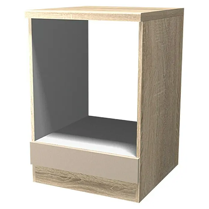Flex-Well Palma Herd-Umbauschrank - 57 x 60 x 86 cm, Dekor Front: Kaschmir Glanz, Dekor Korpus: Sonoma Eiche (außen)