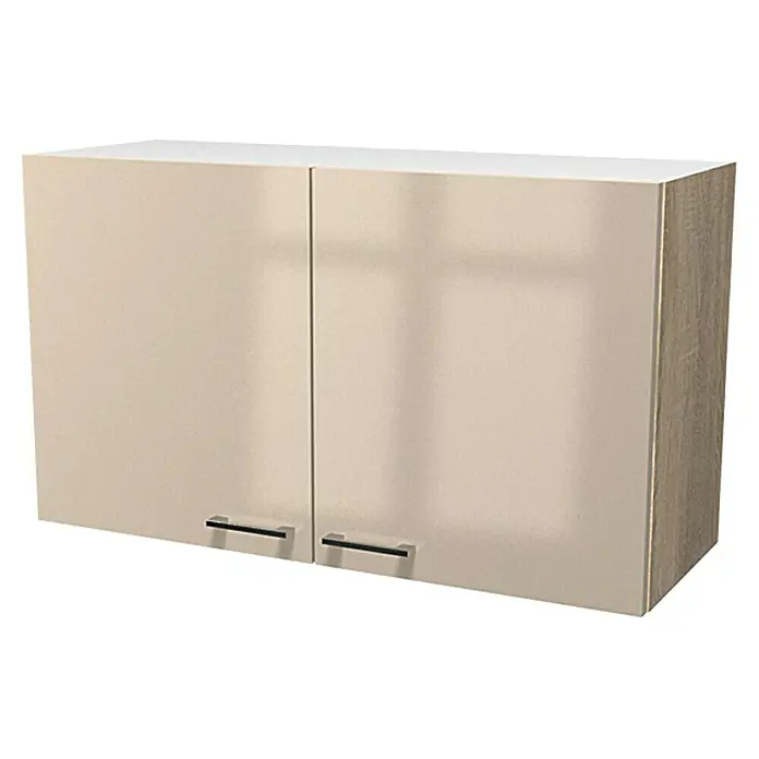 Flex-Well Palma Hängeschrank - 32 x 100 x 54 cm, Dekor Front: Kaschmir Glanz, Dekor Korpus: Sonoma Eiche (außen)