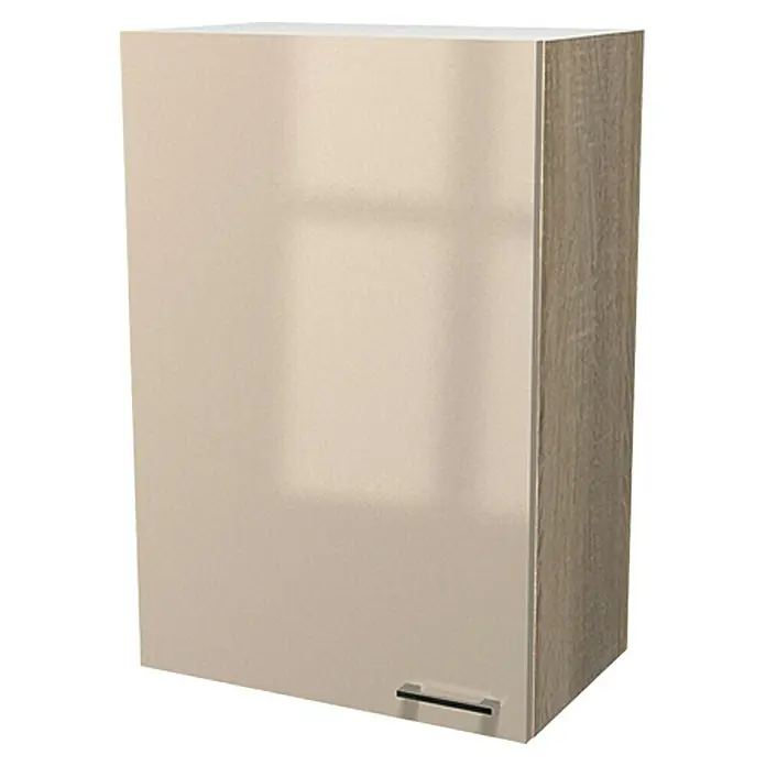 Flex-Well Palma Hängeschrank - 32 x 60 x 89 cm, Dekor Front: Kaschmir Glanz, Dekor Korpus: Sonoma Eiche (außen)