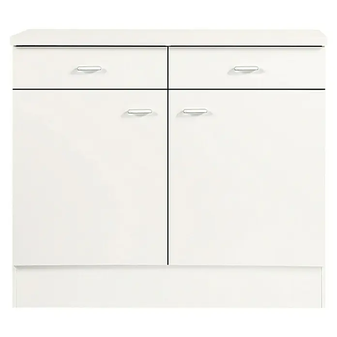 Flex-Well Rapido Unterschrank - 47 x 100 x 85 cm, Dekor Front: Weiß, Dekor Korpus: Weiß