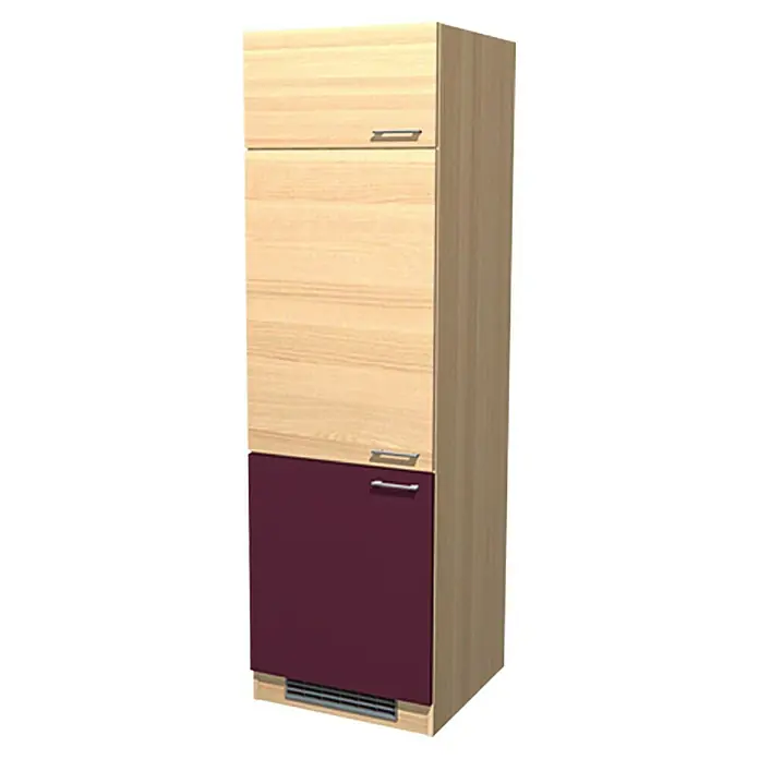 Flex-Well Sofia Geräteumbauschrank - 57 x 60 x 200 cm, Dekor Front: Akazie/Aubergine