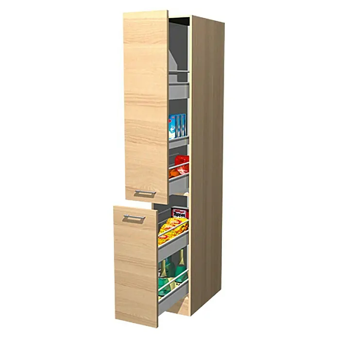 Flex-Well Sofia Apotheker-Hochschrank - 57 x 30 x 200 cm, Dekor Front: Akazie