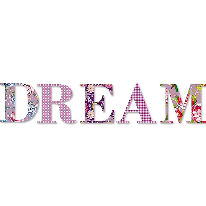 Wanddeko - Dream, Bunt, 60 x 12 cm