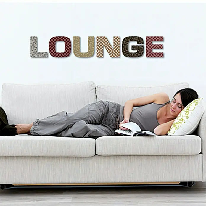 Wanddeko - Lounge, Bunt, 120 x 25 cm - Vorderansicht