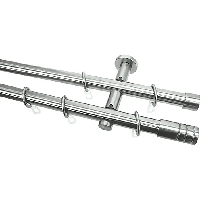 Gardinia Stilgarnitur Zylinder 2-Lauf - Edelstahl, Länge: 160 cm, Durchmesser: 20 mm
