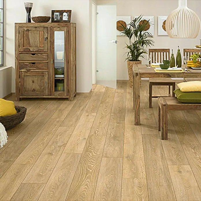 LOGOCLIC Vinto Laminat Hrast Monza - 1.285 x 192 x 8 mm, Rustikalni pod - Živopisni prikaz