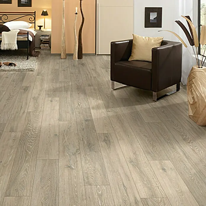 LOGOCLIC Vinto Laminat Hrast Piano - 1.285 x 192 x 8 mm, Rustikalni pod - Živopisni prikaz